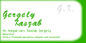 gergely kaszab business card